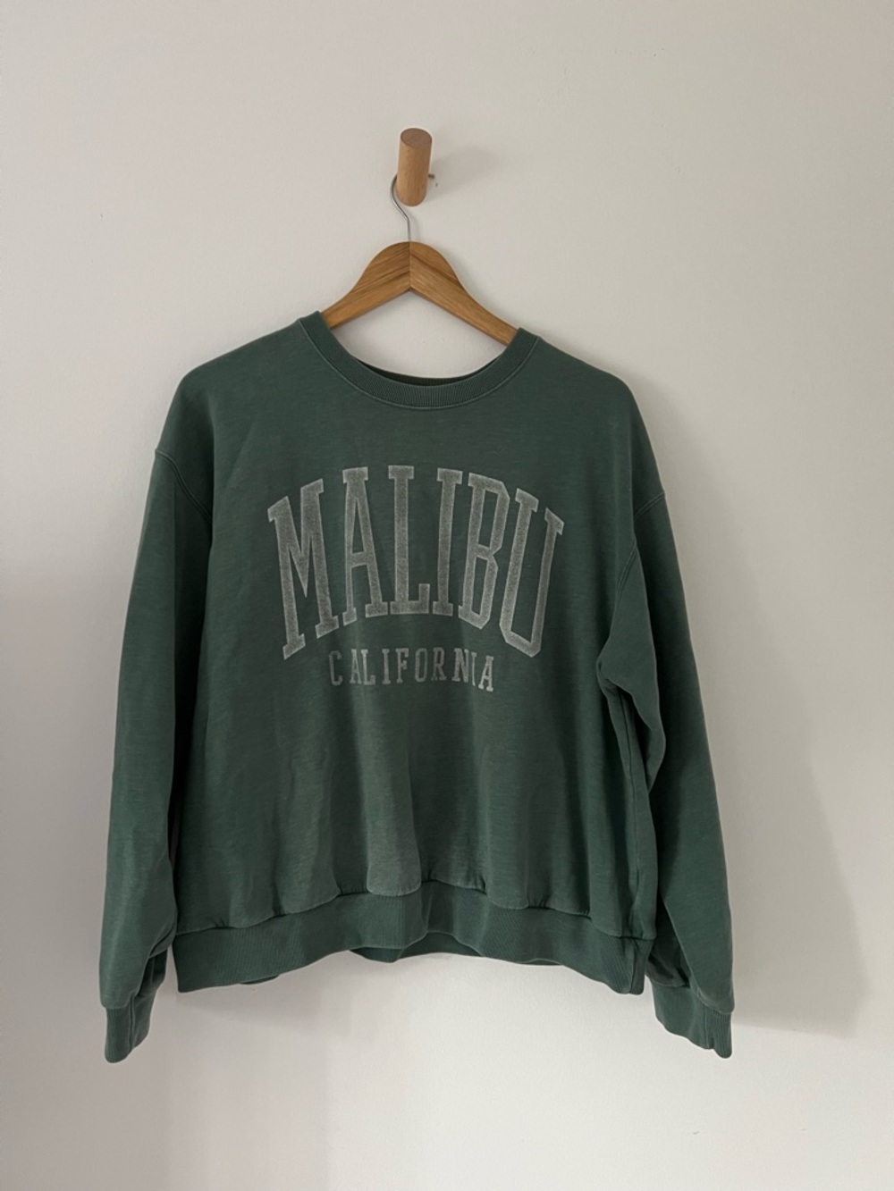 Hollister Dusty Green 'Malibu' Crewneck Sweatshirt